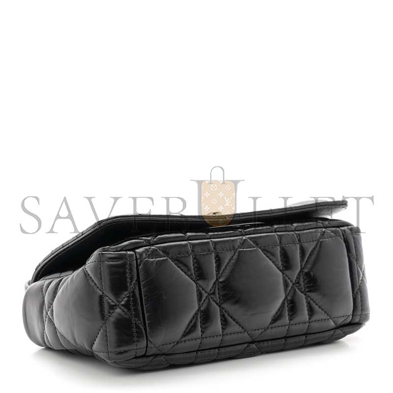 D*or calfskin macrocannage small caro bag black (20*12*7cm)